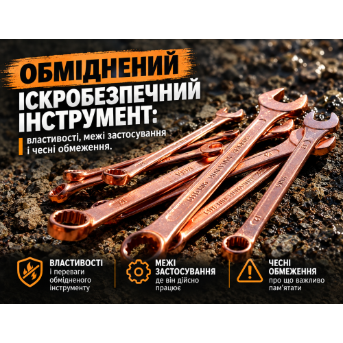 Омедненный искробезопасный инструмент: свойства, пределы применения и честные ограничения