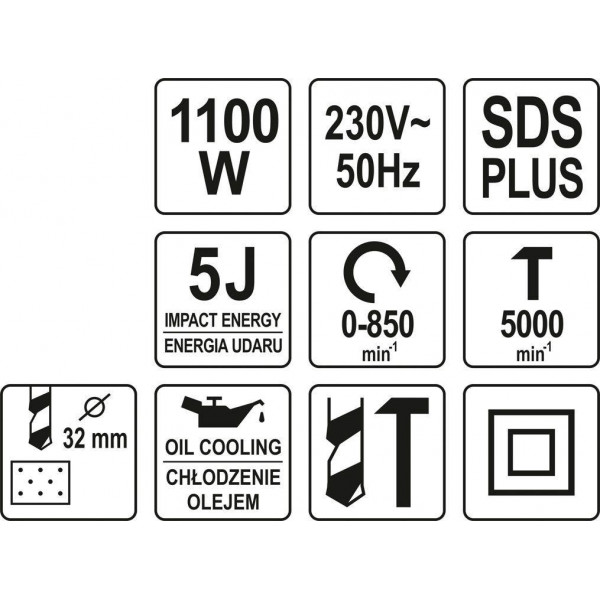Картинка - Перфоратор SDS+ YATO YT-82123