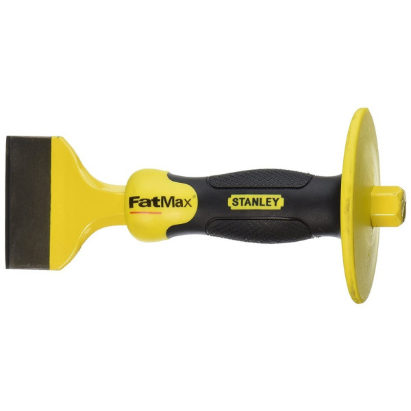 Фото - Зубило муляра (скарпель) STANLEY "FatMax ™", плоске, 100х215мм, із захисною надставкою