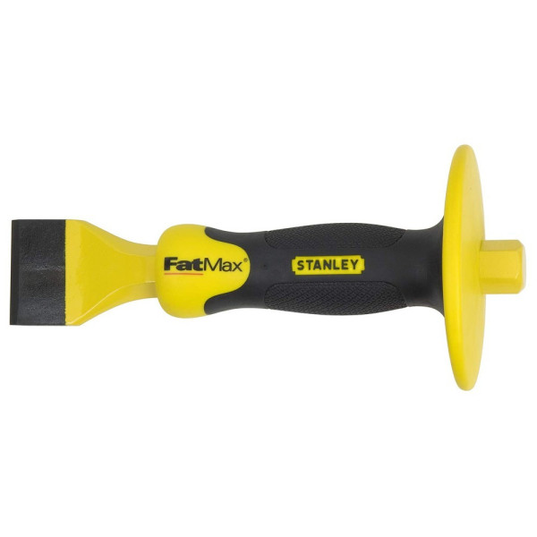Картинка - Зубило каменщика (скарпель) STANLEY "FatMax™", плоское, 45х250мм, с защитной надставкой