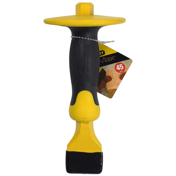 Картинка - Зубило каменщика (скарпель) STANLEY "FatMax™", плоское, 45х250мм, с защитной надставкой