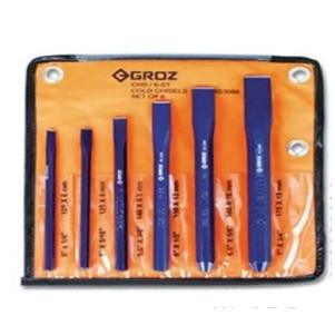 Набор зубил в виниловой упаковке из 6 шт: (125x6, 125x8, 140x10, 150x13, 163x16, 175x19 мм)