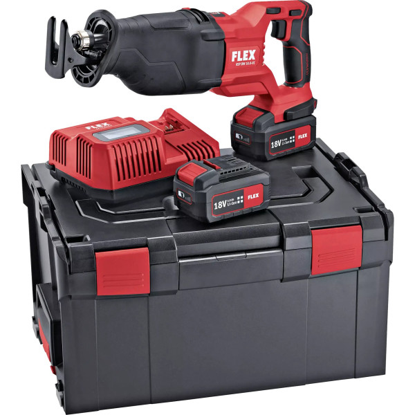 Картинка - Аккумуляторная сабельная пила FLEX RSP DW 18.0-EC/5.0 Set