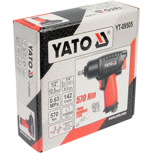 Фото - Гайковерт ударний пневматичний YATO YT-09505