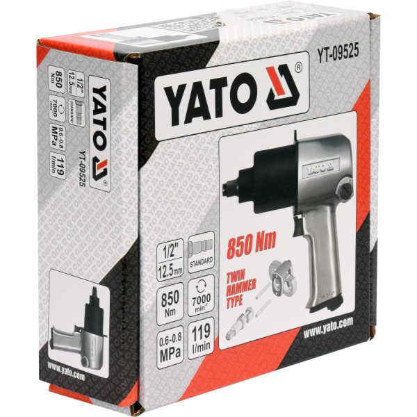 Фото - Гайковерт ударний пневматичний YATO YT-09525