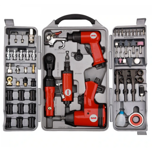 Картинка - Набор пневматических инструментов 71 шт HECHT 002075E