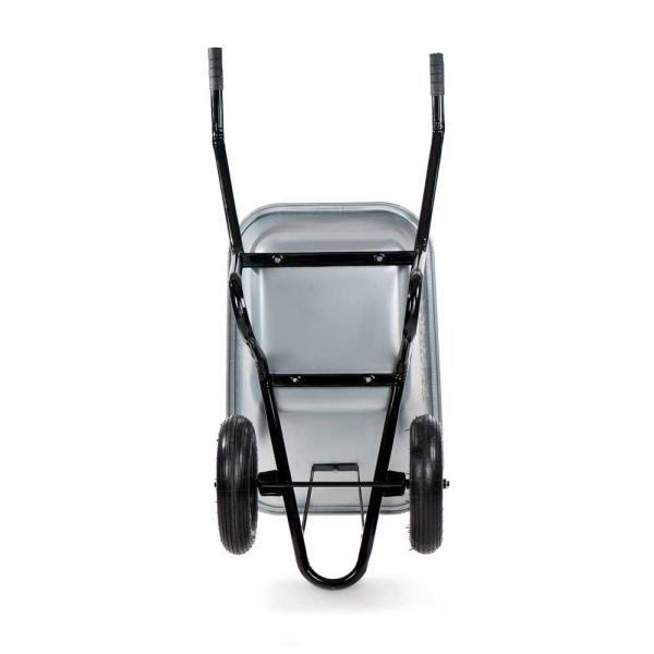 Фото - Тачка будівельна VULKAN 2-х колісна 200кг/100л оцинкована колесо пневматичне (розібрана)