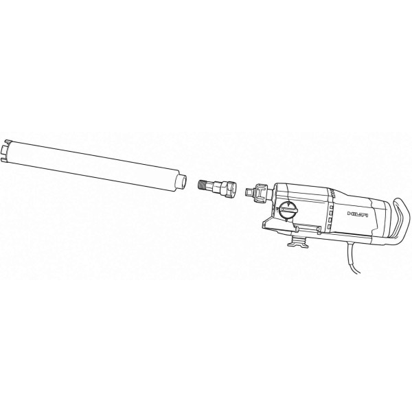 Картинка - Переходник для алмазной коронки SUPERHARD с Hilti DD200, DD250, DD350, DD500 на 1 1/4", 1/2"
