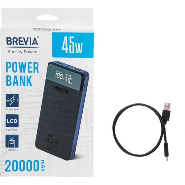Фото - Універсальна мобільна батарея Brevia 20000mAh 45W Li-Pol, LCD