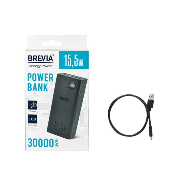 Фото - Універсальна мобільна батарея Brevia 30000mAh 15.5W Li-Pol, LCD