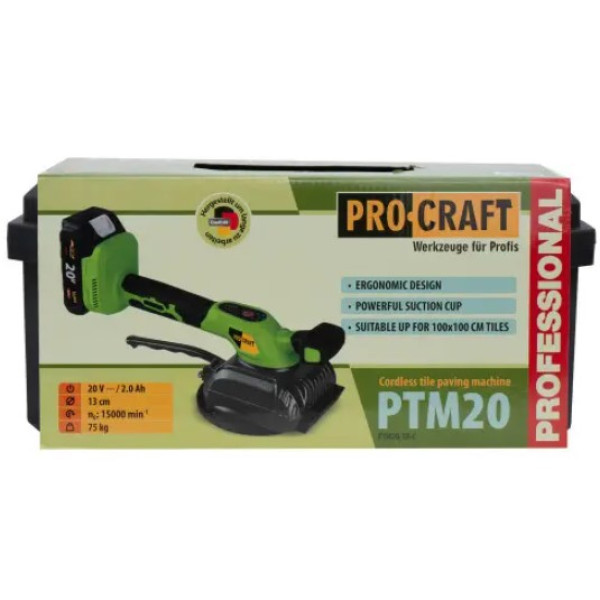 Фото - Акумуляторна віброприсоска для плитки Procraft PTM20
