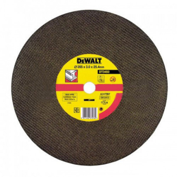 Фото - Круг відрізний DeWALT DT3450-QZ по металу 355х3.0х25.4мм