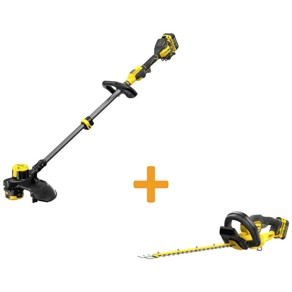 Фото - Кущоріз + триммер акумуляторний STANLEY FatMax SFMCSTB933M+SFMCHT855M1
