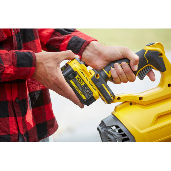 Фото - Газонокосарка + повітродувка акумуляторна STANLEY FATMAX SFMCMWS251M+SFMCBL7M1