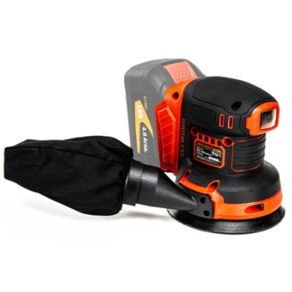 Картинка - Аккумуляторная эксцентриковая шлифмашина GTM OSC18/125BL без АКБ и ЗУ