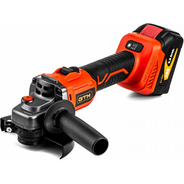 Фото - Акумуляторна кутова шліфмашина безщіткова GTM AGC18/125BL