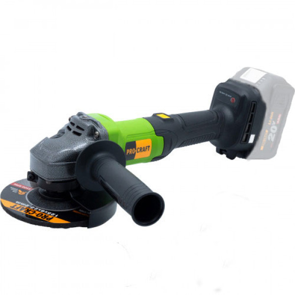 Картинка - Аккумуляторная угловая шлифмашина PROCRAFT PGA20 125 (без акб и зар.пристр.)