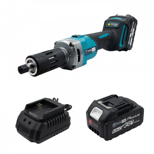 Фото - Акумуляторная пряма шліфувальна машина PROFS-TEC PDG36BL Set15