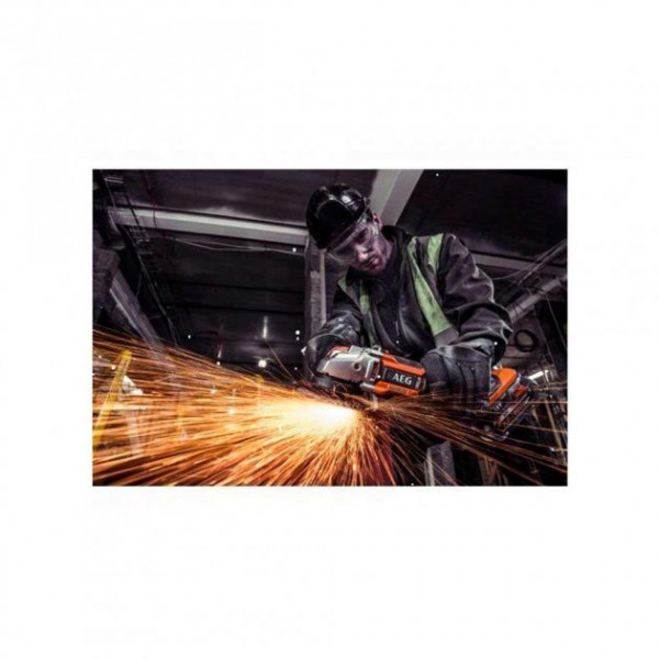Картинка - Аккумуляторная угловая шлифовальная машина AEG BEWS18-125BL-0