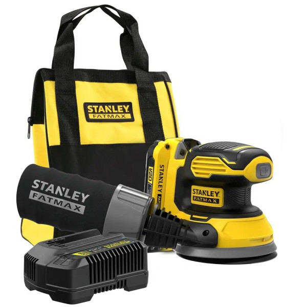 Фото - Шліфмашина ексцентрикова акумуляторна STANLEY FatMax SFMCW220D1S