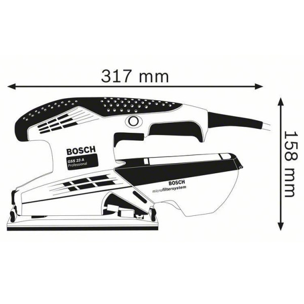 Картинка - Шлифмашина вибрационная Bosch GSS 23 А 96394