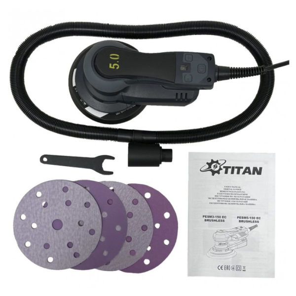 Картинка - Эксцентриковая шлифмашина Titan PESM5-150 EC BRUSHLESS