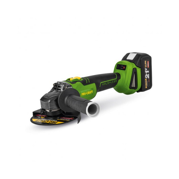 Картинка - Аккумуляторная угловая шлифмашина PROCRAFT PWA216/4 125 4Ah 21V 2