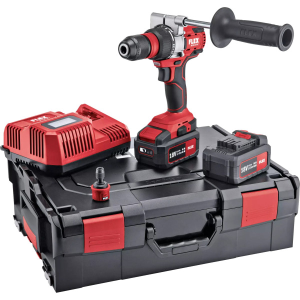 Картинка - Аккумуляторный шуруповерт FLEX DD 2G 18.0-EC/5.0 Set