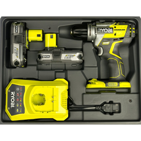 Картинка - Аккумуляторная дрель-шуруповерт Ryobi R18DDBL-0