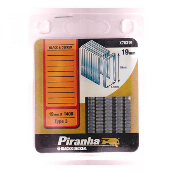 Картинка - Скобы BLACK+DECKER PIRANHA X70319