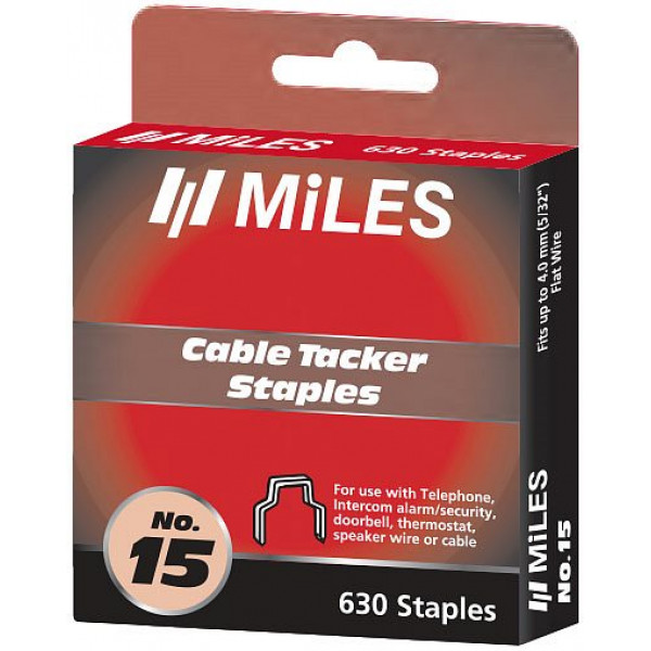 Картинка - Скобы  Miles 15C-4 мм, 63 шт.