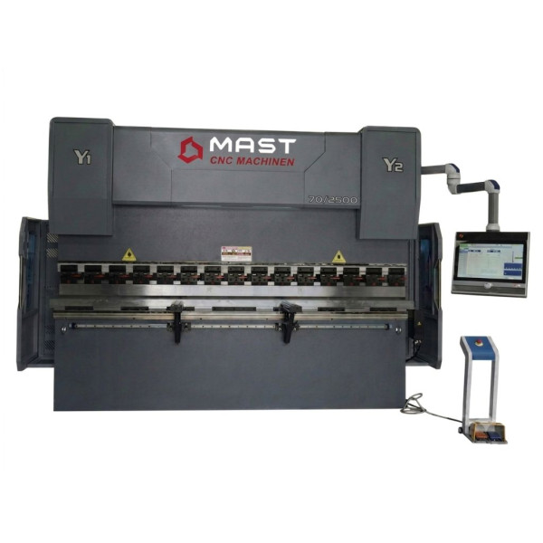 Картинка - Электро-гидравлический листогибочный пресс MAST CNC MACHINEN WE-70T/2500 4+1 Axis с DELEM DA53TX 2D