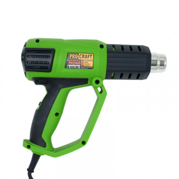Фото - Фен промисловий Procraft Industrsal PH 2000(ел. табло)+насадки+кейс