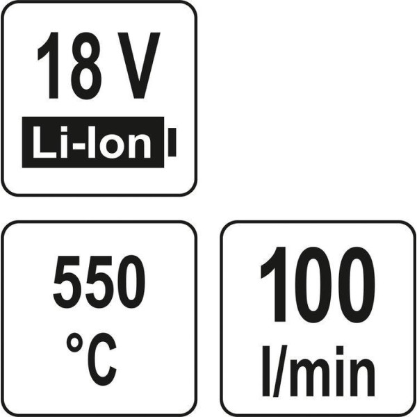 Фото - Фен будівельний акумуляторний Yato YT-82285