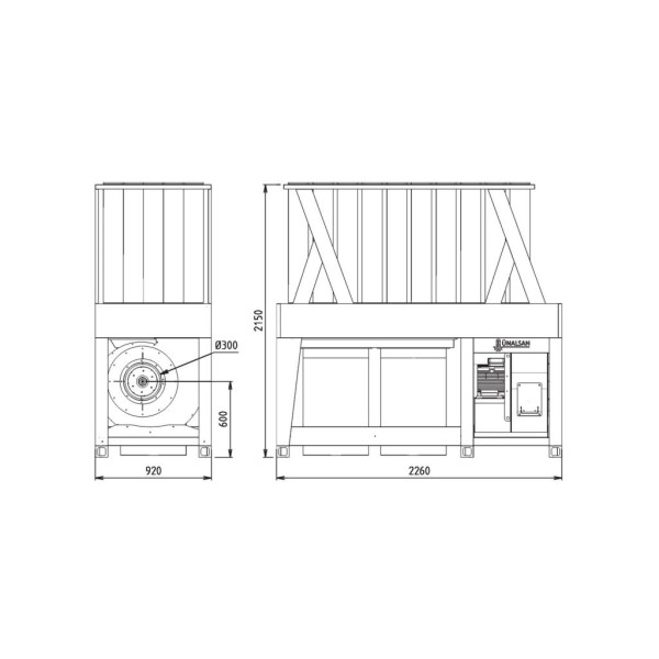 Фото - Внутрішньоцехова промислова аспірація Unalsan AMS 65 ET