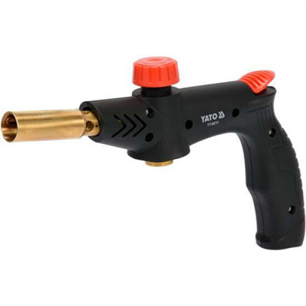 Картинка - Горелка газовая для пайки с пьезоподжигом YATO YT-36711