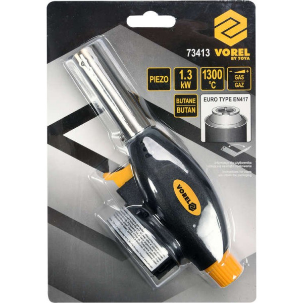 Фото - Газовая горелка с пьезоподжигом VOREL 73413