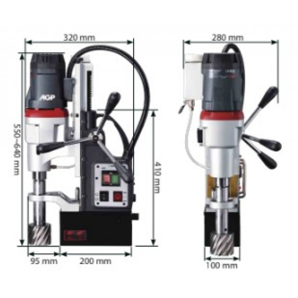 Картинка - 4-скоростная машина для сверления AGP MDS 750