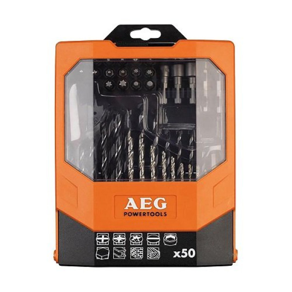 Картинка - Набор для сверления и закручивания AEG 4932430411 50 шт