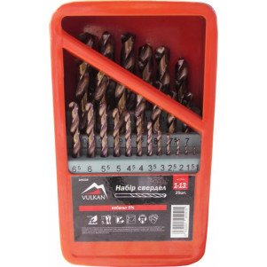 Набор сверл 1-13мм 25шт Vulkan 17676