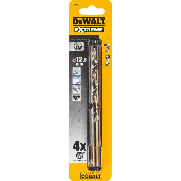 Картинка - Сверло по металлу DeWALT DT4967 "EXTREME2" кобальтовое HSS-CO 12.5х98х151 мм