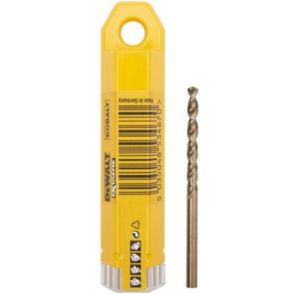 Фото - Набір свердел по металу DeWALT DT4938 "EXTREME2" кобальтове HSS-CO (10 шт) 8х72х117 мм
