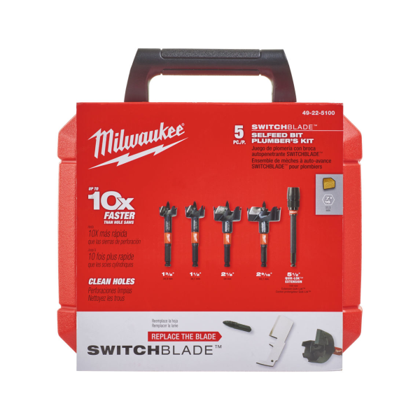 Картинка - Набор самоврезающихся насадок SWITCHBLADE 5 шт Milwaukee 49225100