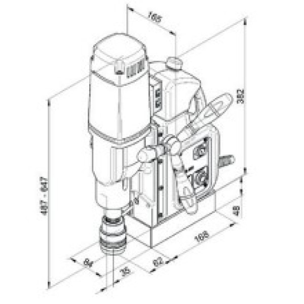 Картинка - Сверлильный станок на магнитном основании BDS Maschinen MAB 525