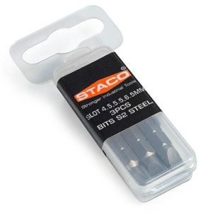 Биты 1/4 "дюйма Плоские 25мм Набор 4,5 5,5 6,5 3шт. (20816.STACO)