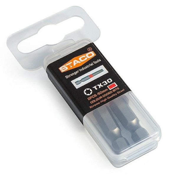 Картинка - Бита 1/4 "TX30x50мм 2 шт красные (21823.STACO)