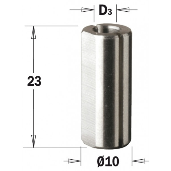 Картинка - Втулка D3 = 3 L = 23 S = 10 (365.030.00)