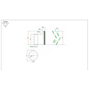 Фреза насадна DIA D = 80 I = 45 d = 30 + 2CH Z = 3 + 3 H = 4,5 Симетрична - Biesse Akron DGM