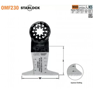 Пильное полотно осциляционное W = 65 (OMF230-X50)