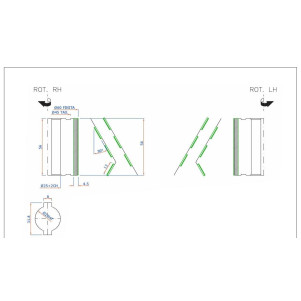 Фреза насадна DIA D = 60 l = 56 d = 25 + 2CH Z = 2 + 2 H = 4,5 RH без фаски DGM